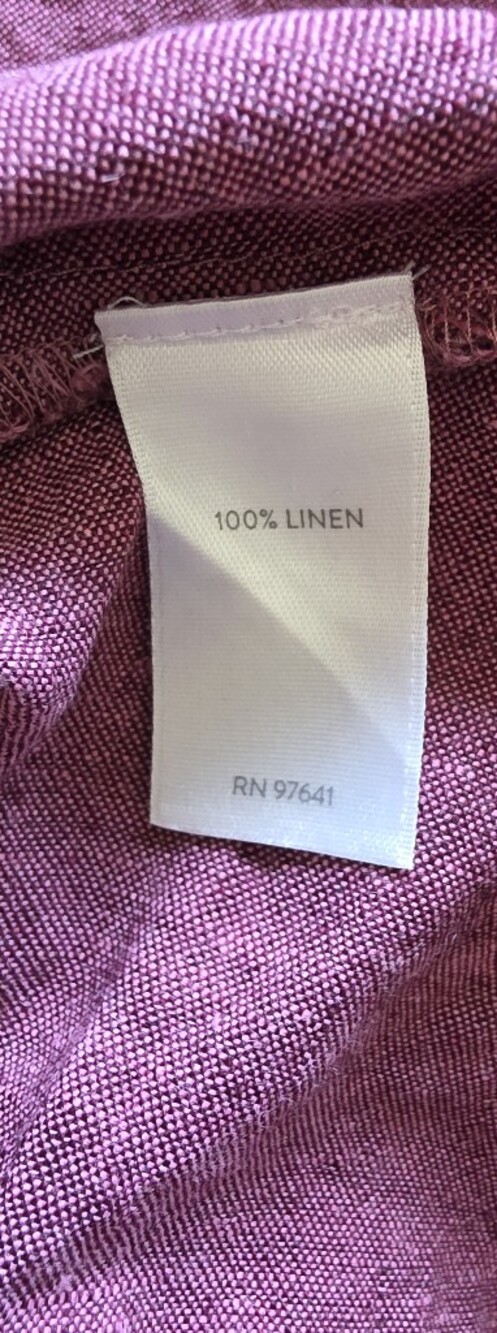 J.Jill 100% Linen Button Front Dress | Dusty Mauve | Size S - Picture 5 of 5